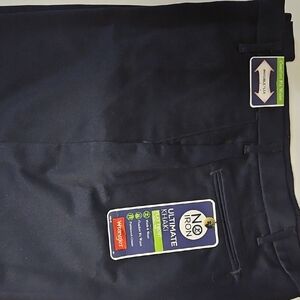 Wrangler Dark Navy Flat-Front Chinos